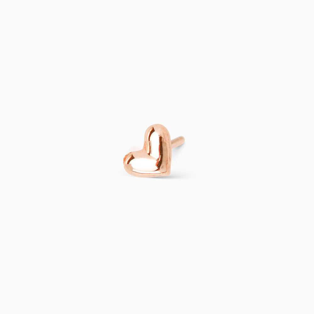 Mini Heart Stud | Rose Gold