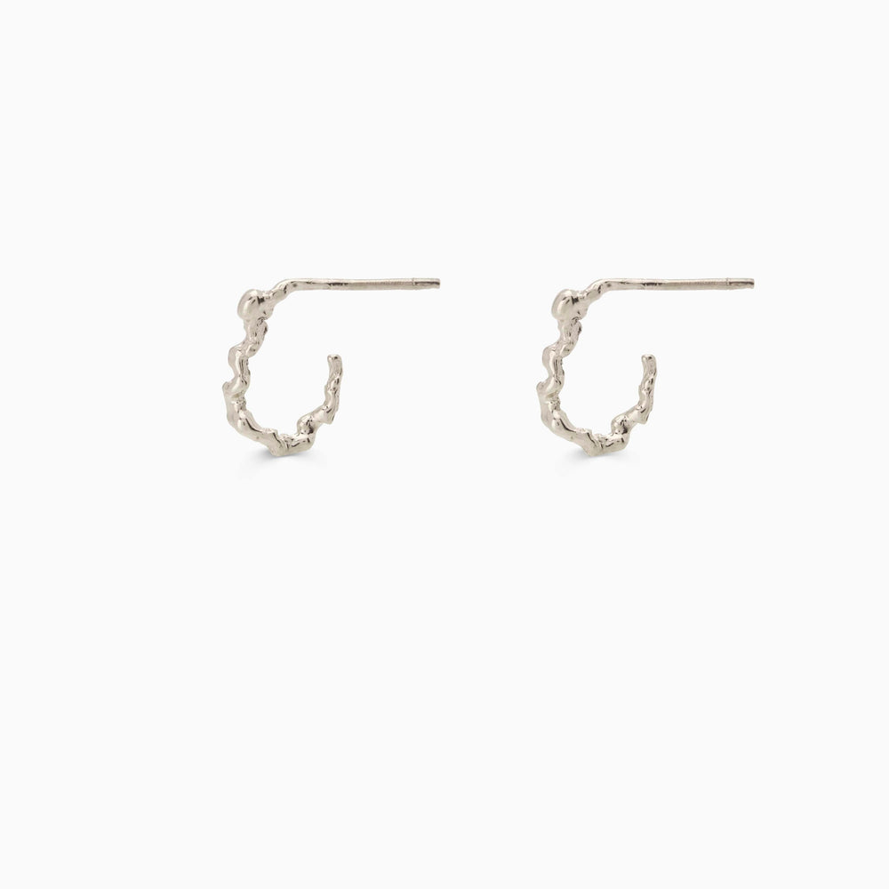 Sculpt Hoops  |  Silver