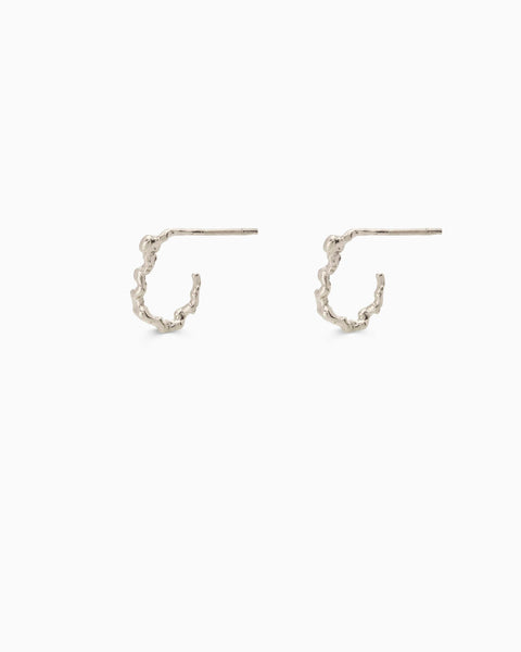 Sculpt Hoops  |  Silver