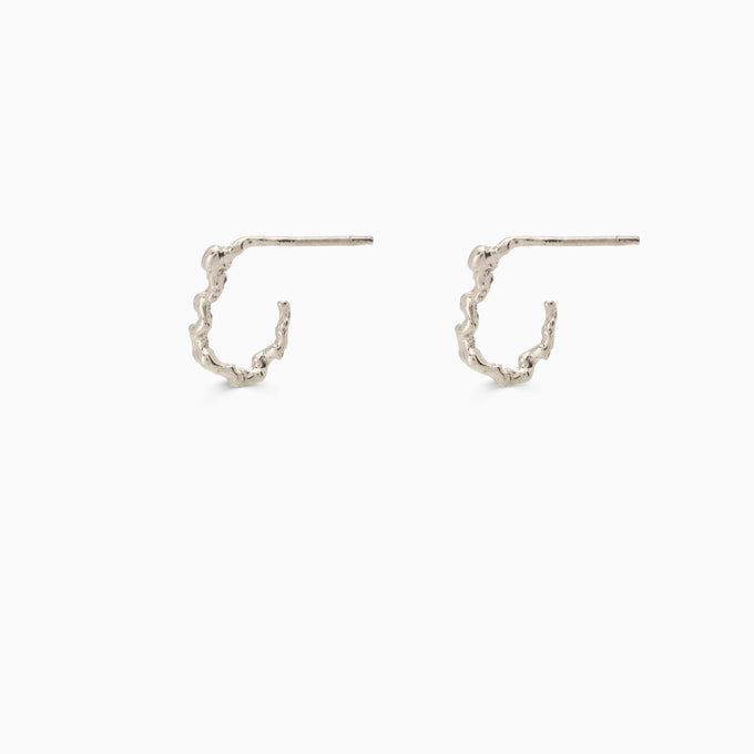 Sculpt Hoops  |  Silver