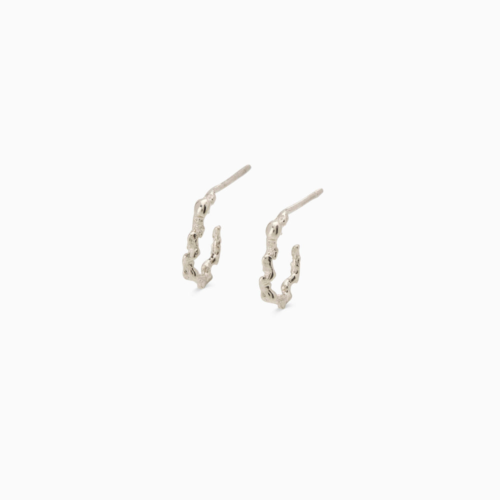 Sculpt Hoops  |  Silver