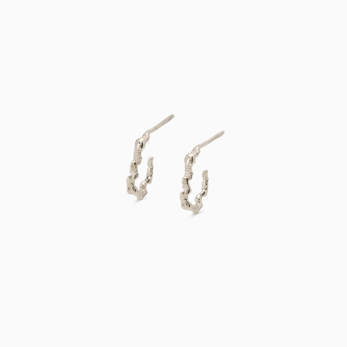 Sculpt Hoops  |  Silver