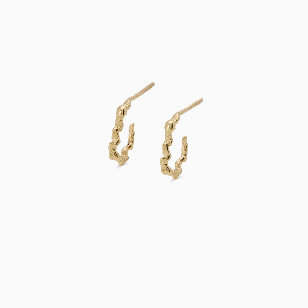 Sculpt Hoops | Solid Yellow Gold