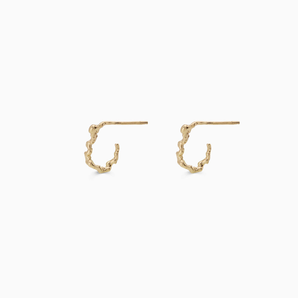 Sculpt Hoops | Solid Yellow Gold
