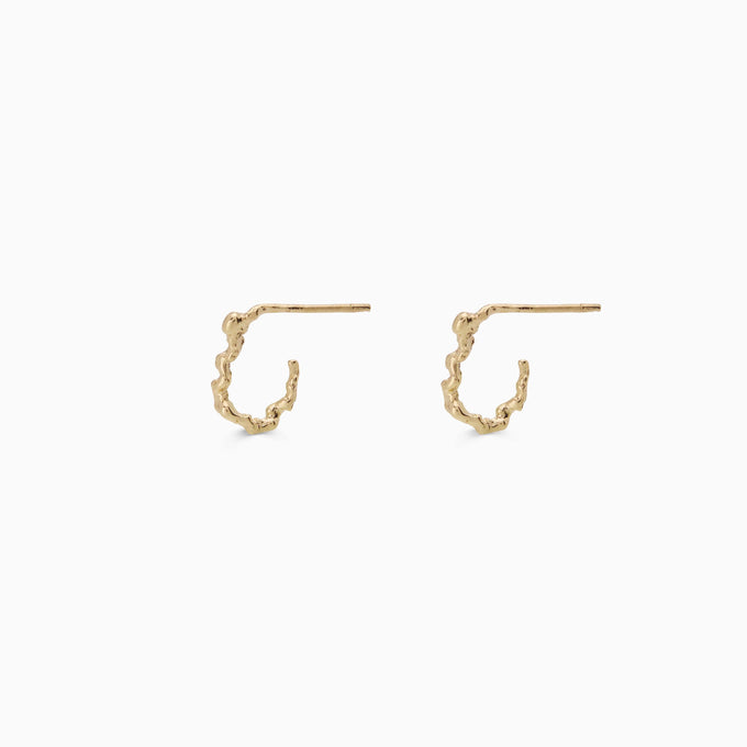 Sculpt Hoops | Solid Yellow Gold
