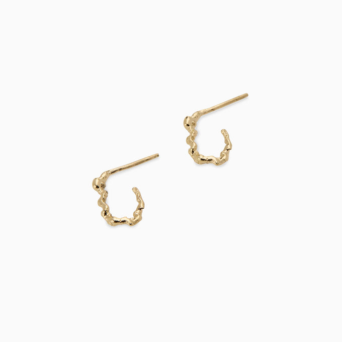 Sculpt Hoops | Solid Yellow Gold