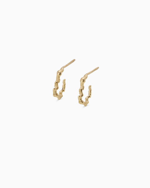 Sculpt Hoops | Solid Yellow Gold