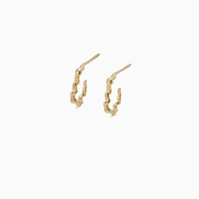 Sculpt Hoops | Solid Yellow Gold