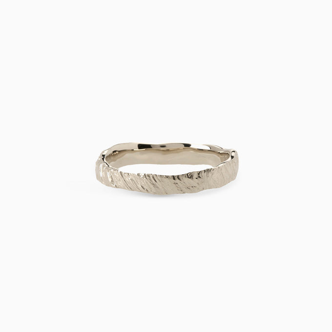 Narrow Ember Ring | Solid White Gold