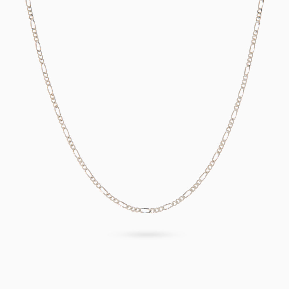 Figaro Chain Necklace | Silver