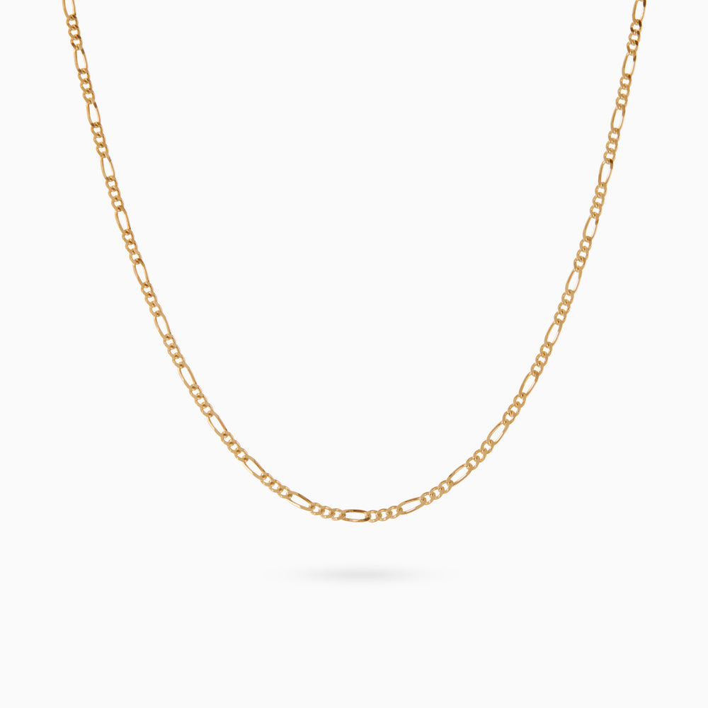 Figaro Chain Necklace | Yellow Gold