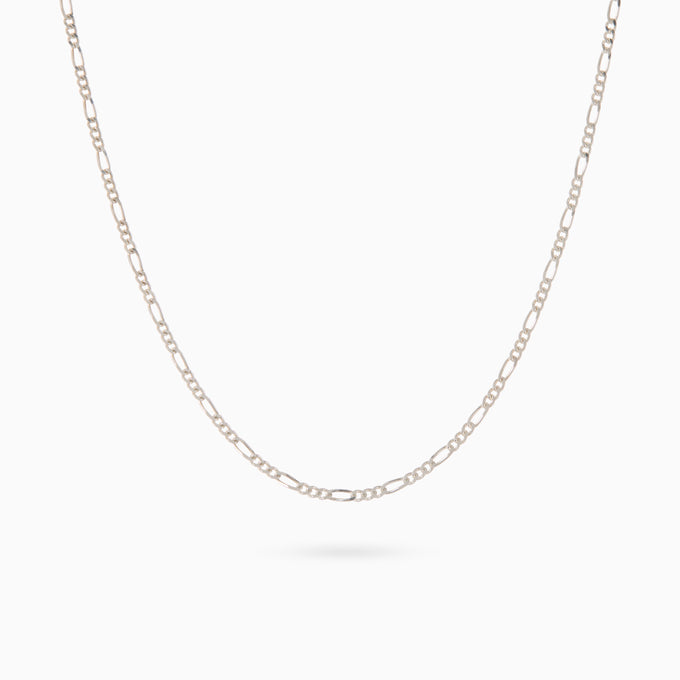 Figaro Chain Necklace | Silver