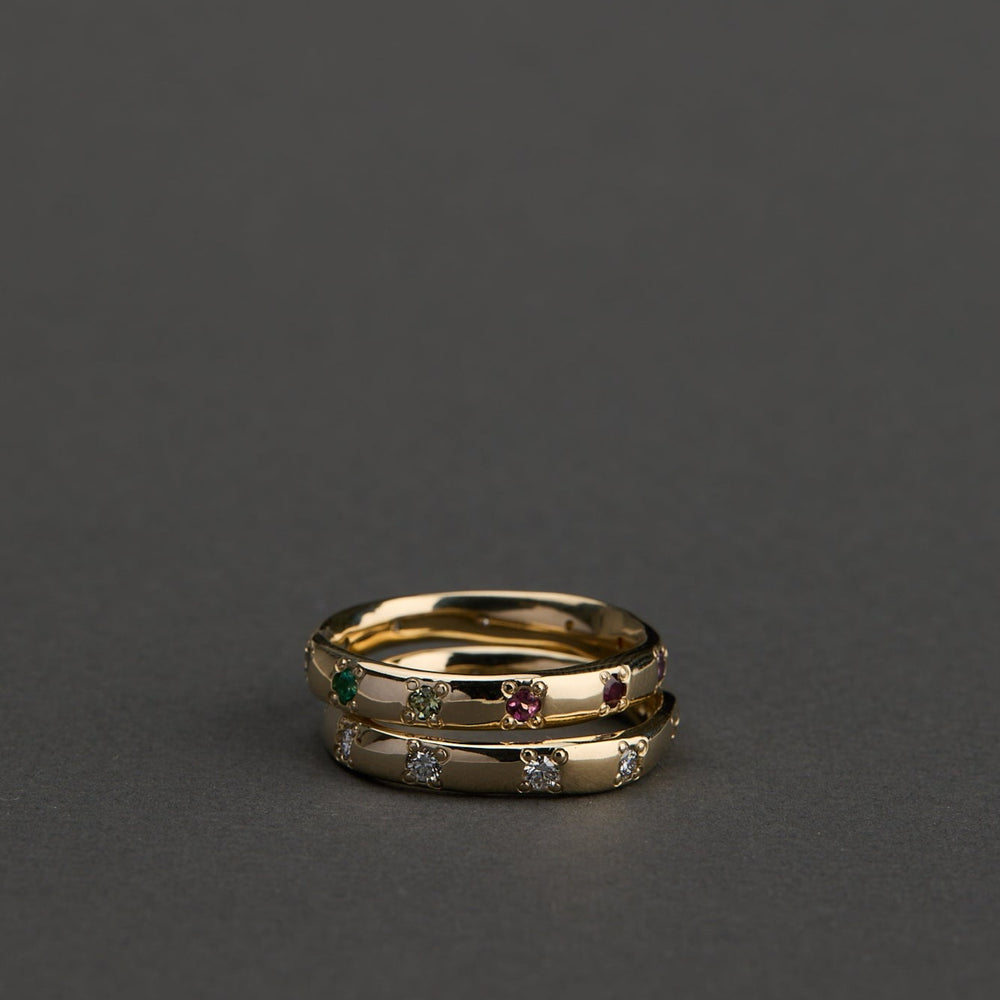 Collective Stone Ring | Solid Yellow Gold