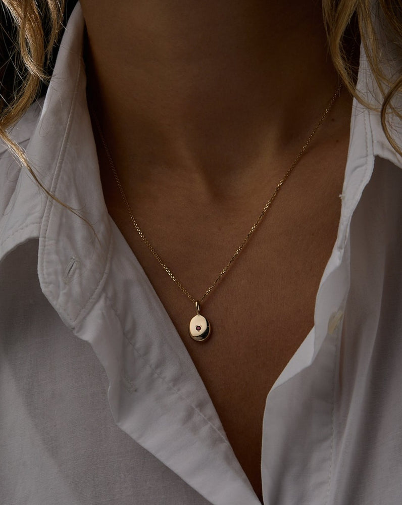 Ingot 2.0 Stone Pendant | Rose Gold