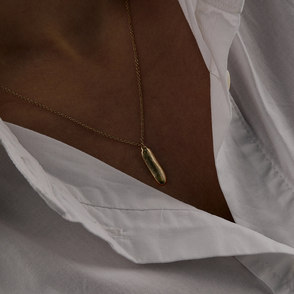 Impression Bar Necklace | Yellow Gold