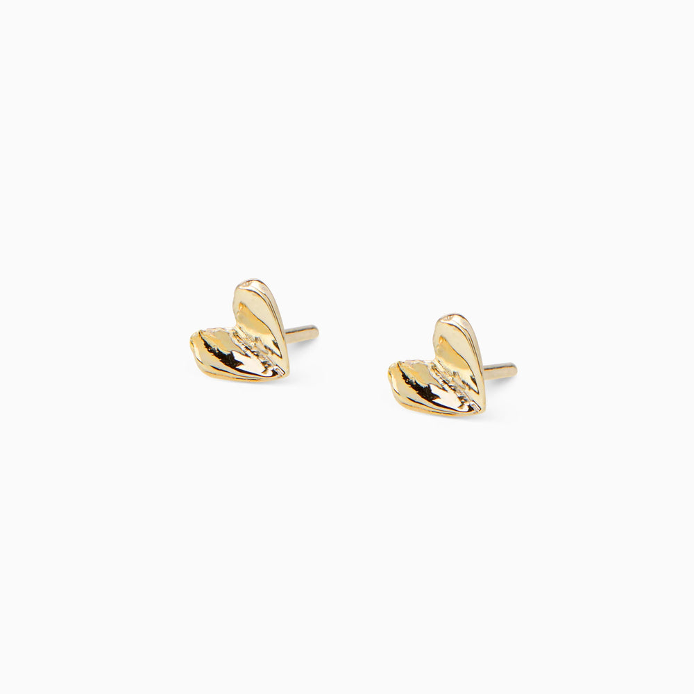 Open Heart Stud | Yellow Gold