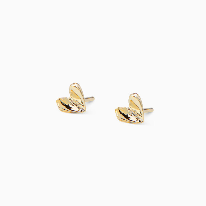 Open Heart Stud | Yellow Gold