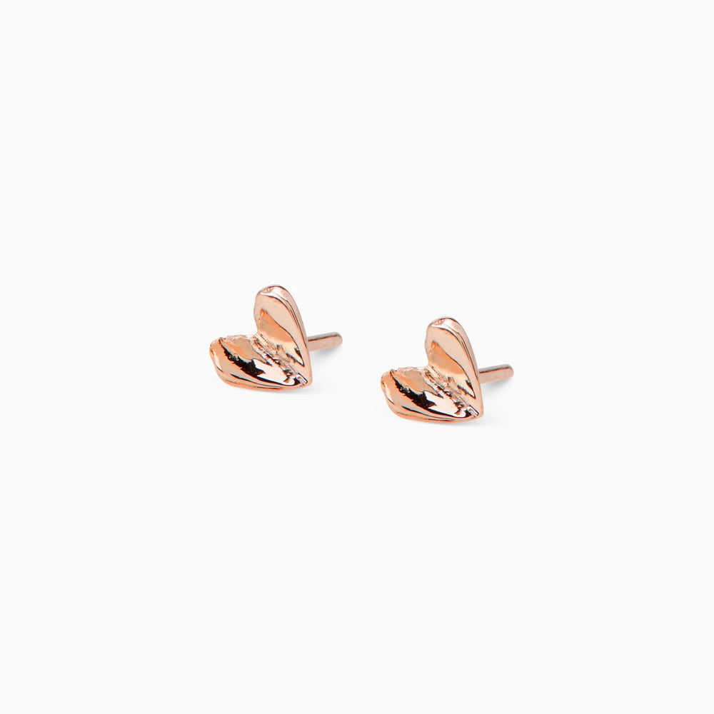 Open Heart Stud | Rose Gold