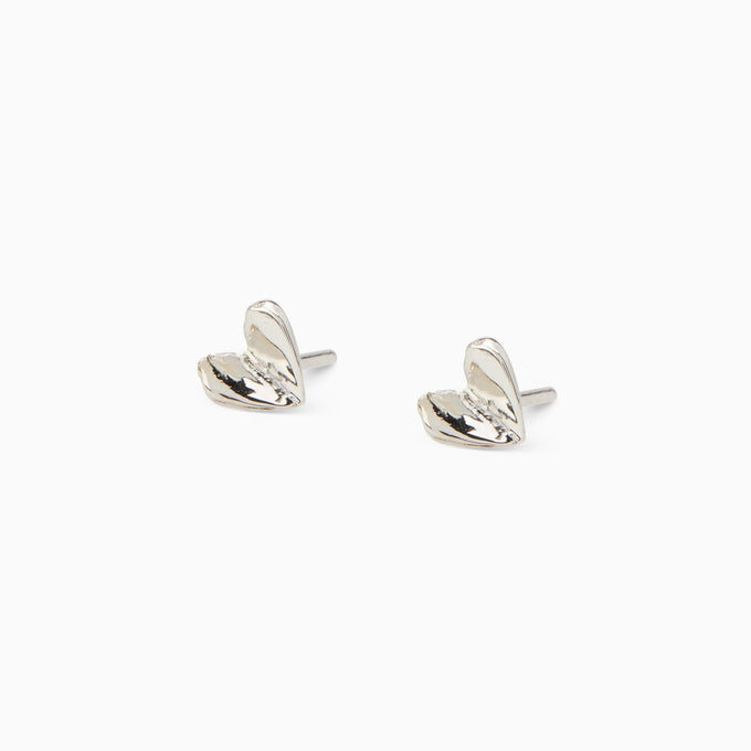 Open Heart Stud | Silver