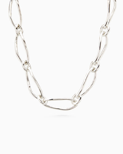 Oval Link Necklace | Silver