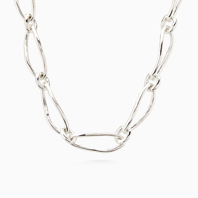 Oval Link Necklace | Silver