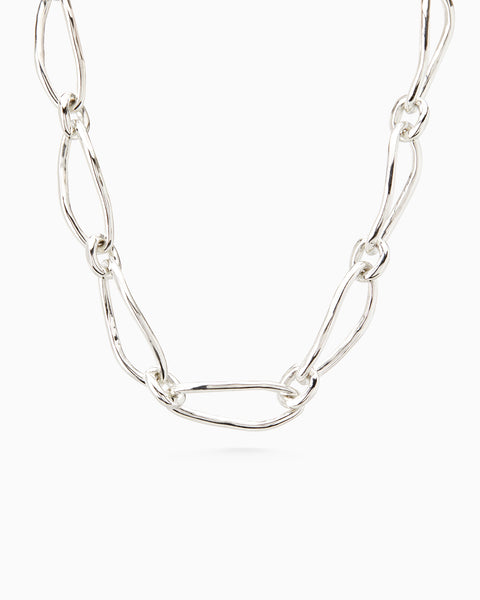 OvalLinkChainNecklaceSilver_gr
