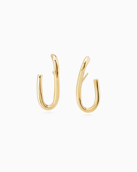 Oval Link Earrings | Gold