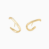 Oval Link Earrings | Gold