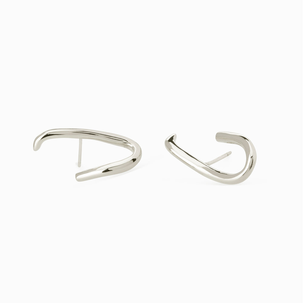 Oval Link Earrings | Silver