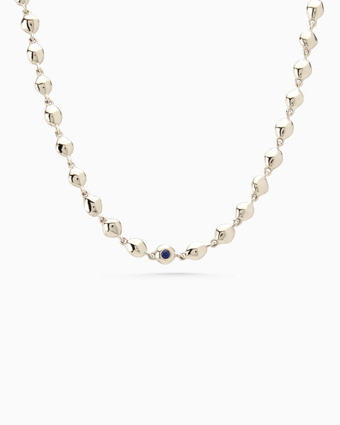 Ripple Stone Necklace | Silver