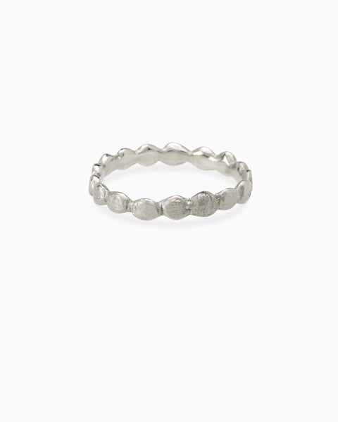 Ripple Stack Ring | Solid White Gold