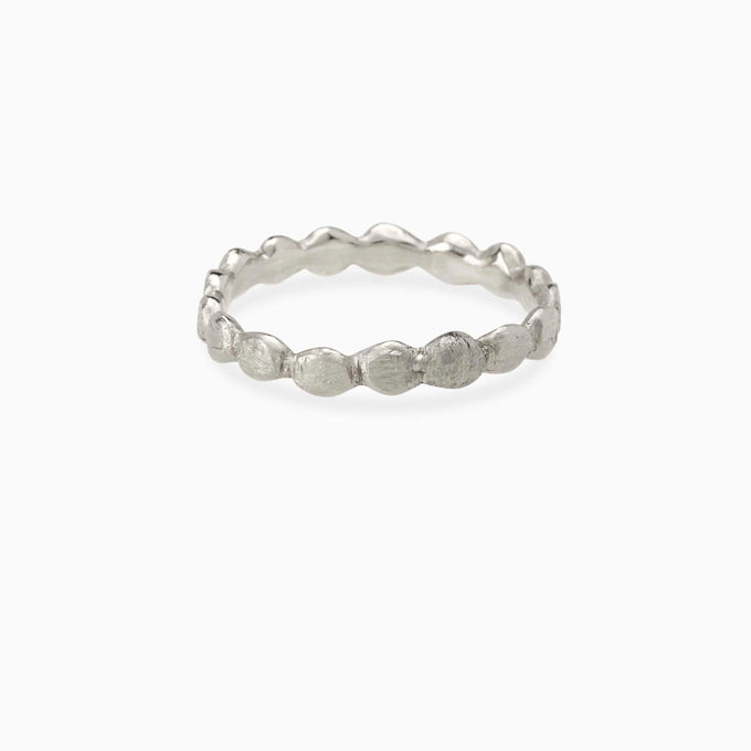 Ripple Stack Ring | Solid White Gold