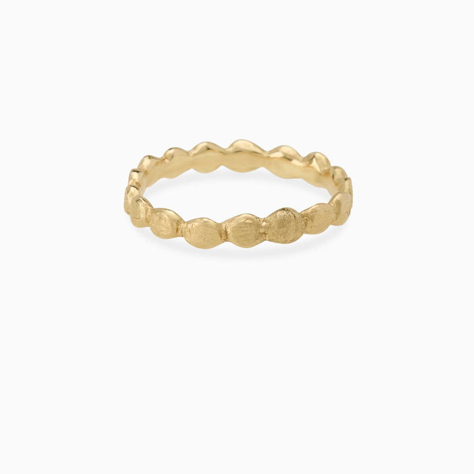 Ripple Stack Ring | Solid Yellow Gold