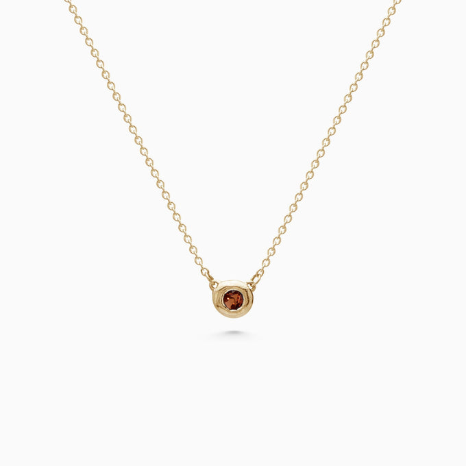 Pebble Stone Necklace | Yellow Gold