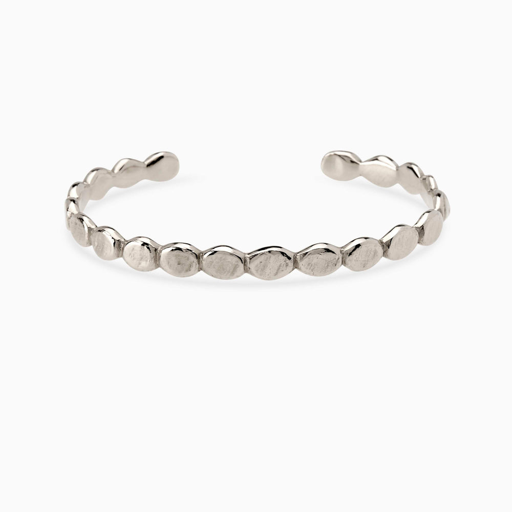 Ripple Cuff | Solid White Gold
