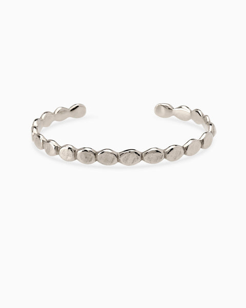 Ripple Cuff | Solid White Gold