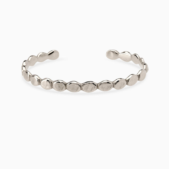 Ripple Cuff | Solid White Gold