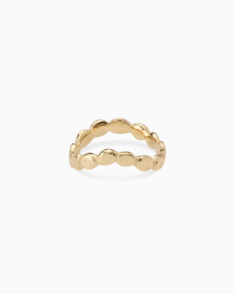 Pebble Circuit Ring | Solid Yellow Gold