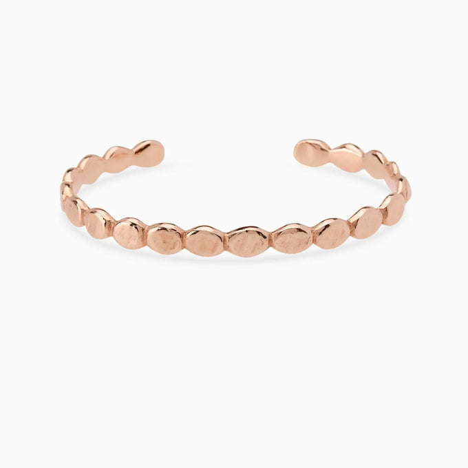 Pebble Stone Cuff  | Rose Gold