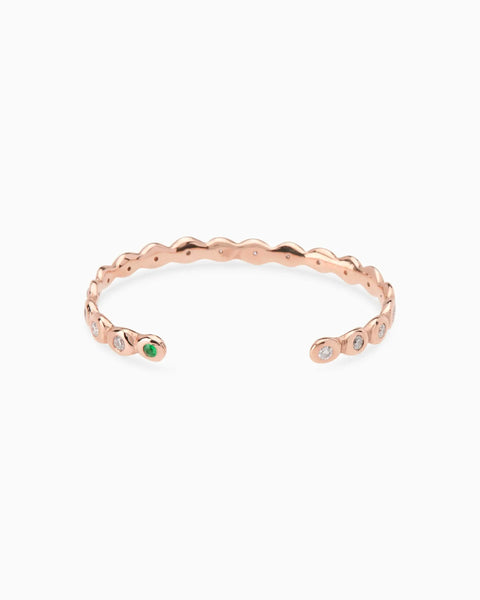 Pebble Stone Cuff  | Rose Gold