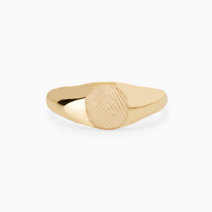 Impression™ Petite Signet Ring | Yellow Gold
