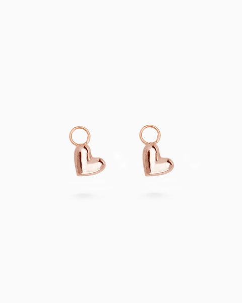 Mini Heart Earring Charm | Rose Gold
