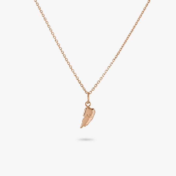 Angel Wing Charm | Rose Gold