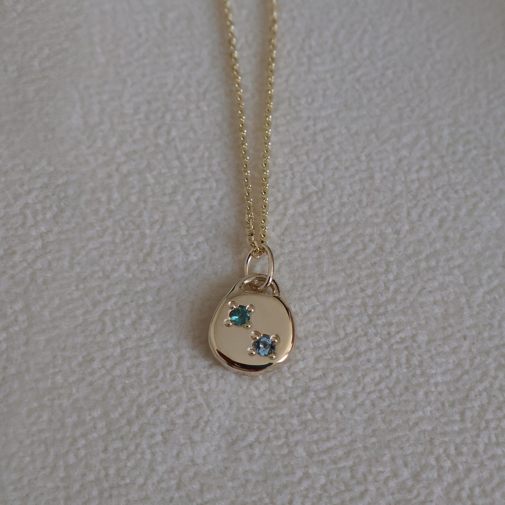 Round Stone Pendant | Yellow Gold