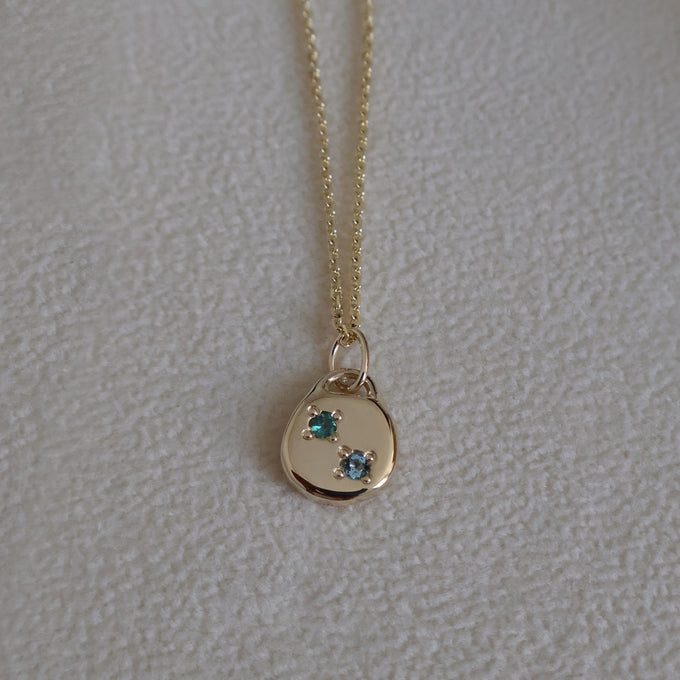 Round Stone Pendant | Yellow Gold