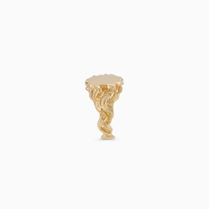 Sculpt Signet Ring | Solid Yellow Gold