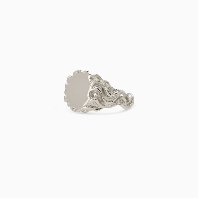 Sculpt Signet Ring | Silver