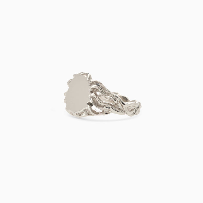Sculpt Signet Ring | Silver