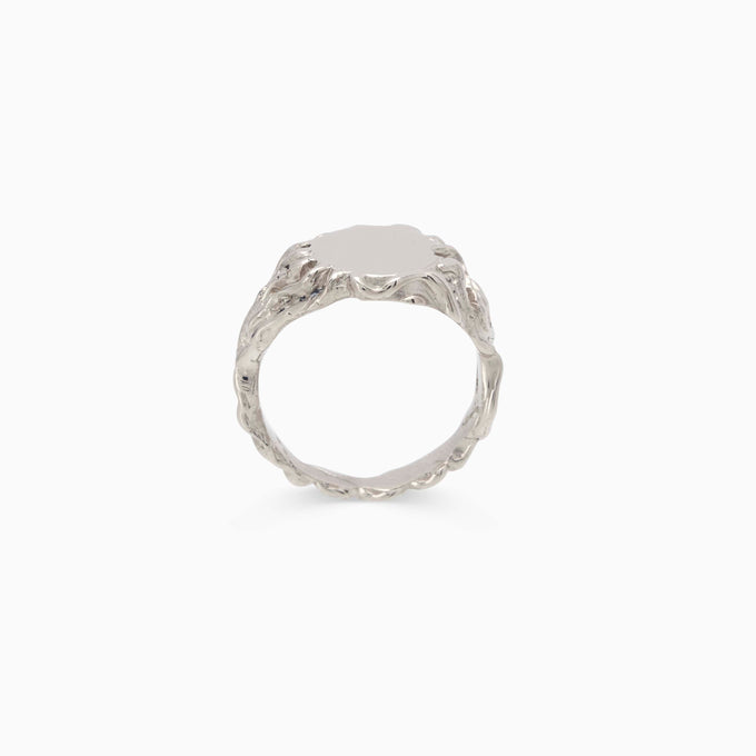 Sculpt Signet Ring | Silver