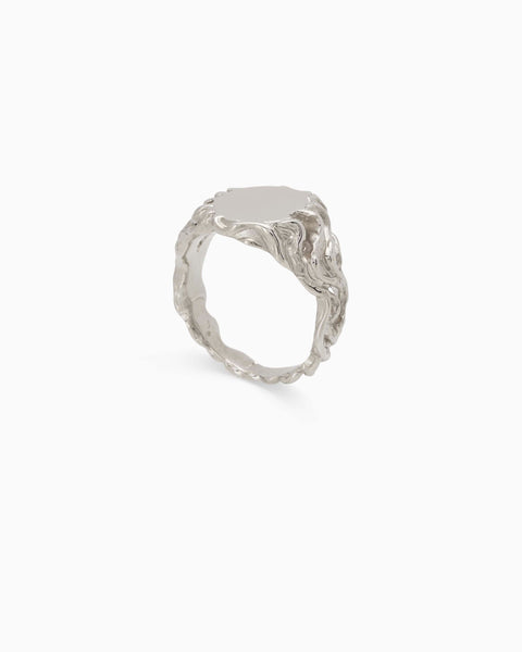 Sculpt Signet Ring | Silver